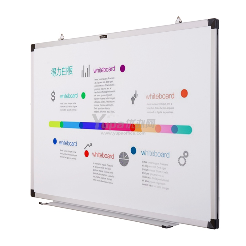 得力 横式单面白板 7854 60*90cm 