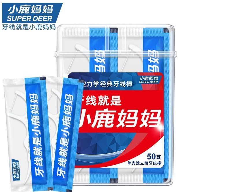 小鹿妈妈 牙线棒 50支/盒