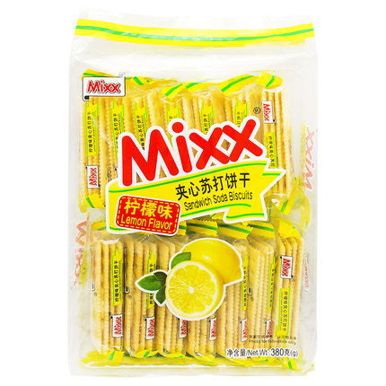 Mixx 380g/袋 柠檬味 夹心苏打饼干 16袋/箱